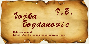 Vojka Bogdanović vizit kartica